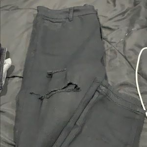 Black ripped jeans